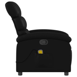 Fauteuil de massage inclinable noir similicuir 633889633889
