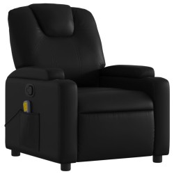 Fauteuil de massage inclinable noir similicuir 633891633891