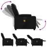 Fauteuil de massage inclinable noir similicuir 633891633891