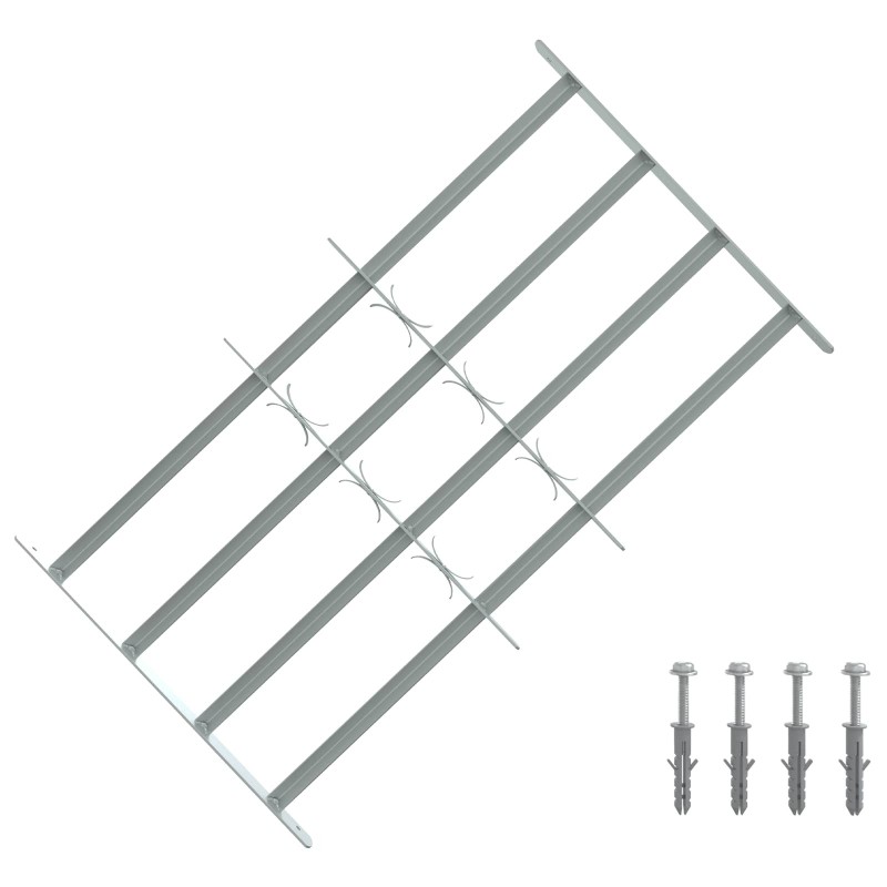 Grille de sécurité pour fenêtres avec 4 barres croisées 3 pcs 633899633899