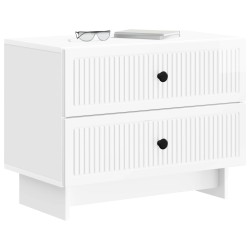 Cabinet de chevet Blanc brillant 62 x 34,5 x 47,5 cm 633901633901