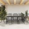 Ensemble à manger de jardin 9 pcs anthracite métal maille 633902633902