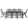 Ensemble à manger de jardin 9 pcs anthracite métal maille 633902633902