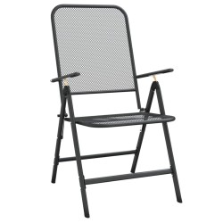 Ensemble à manger de jardin 9 pcs anthracite métal maille 633902633902