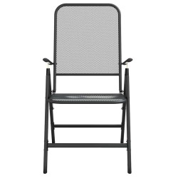 Ensemble à manger de jardin 9 pcs anthracite métal maille 633902633902