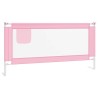 Barrière de sécurité de lit d'enfant Rose 180x25 cm Tissu 633903633903