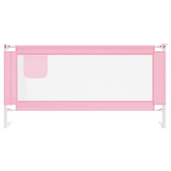 Barrière de sécurité de lit d'enfant Rose 180x25 cm Tissu 633903633903