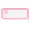 Barrière de sécurité de lit d'enfant Rose 180x25 cm Tissu 633903633903