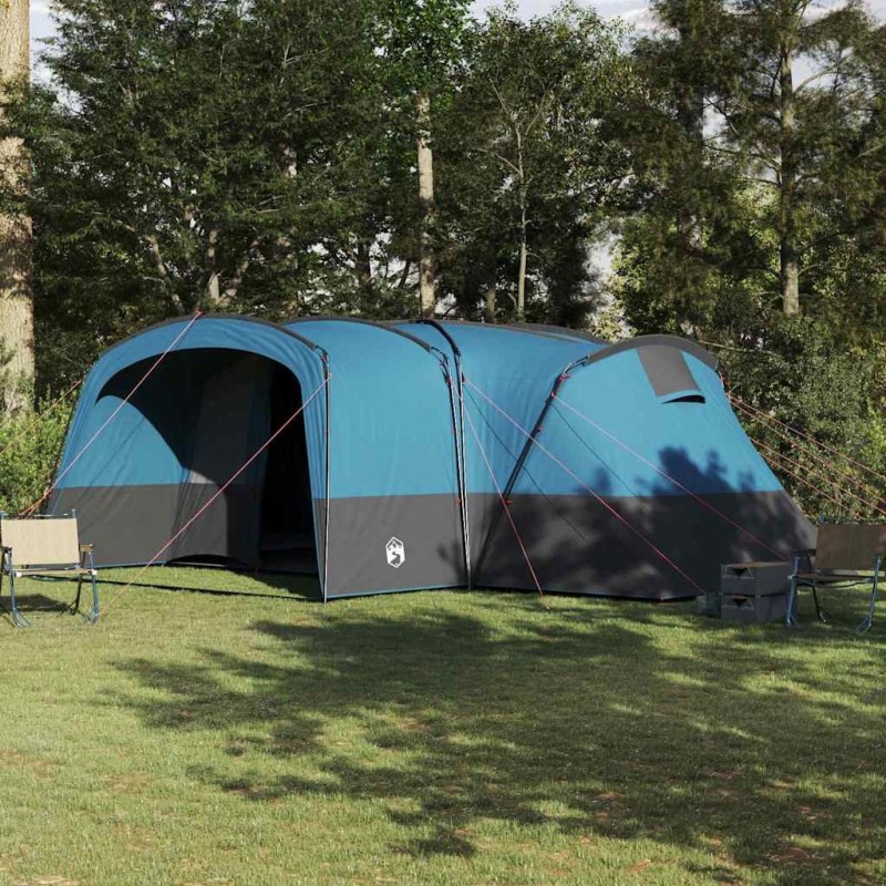 Tente familiale 12 personnes Bleu et gris 760 x 645 x 230 cm 633904633904