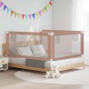 Barrière de sécurité de lit d'enfant Taupe 180x25 cm Tissu 633905633905
