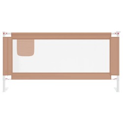 Barrière de sécurité de lit d'enfant Taupe 180x25 cm Tissu 633905633905