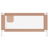 Barrière de sécurité de lit d'enfant Taupe 180x25 cm Tissu 633905633905
