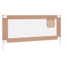 Barrière de sécurité de lit d'enfant Taupe 180x25 cm Tissu 633905633905