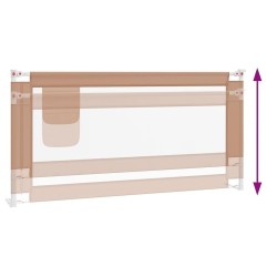 Barrière de sécurité de lit d'enfant Taupe 180x25 cm Tissu 633905633905