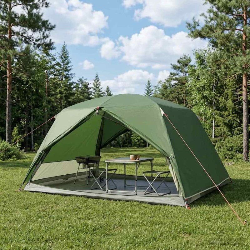 Tente de randonnée Vert 4 personnes 633909633909