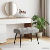 Banc avec capitonnage bouton Gris clair 60 x 40 x 45 cm Velours 633914633914