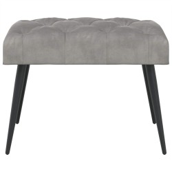 Banc avec capitonnage bouton Gris clair 60 x 40 x 45 cm Velours 633914633914