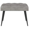 Banc avec capitonnage bouton Gris clair 60 x 40 x 45 cm Velours 633914633914