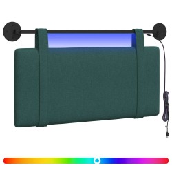 Tête de lit suspendue Avec lumière LED Vert foncé Tissu 633915633915