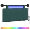 Tête de lit suspendue Avec lumière LED Vert foncé Tissu 633915633915