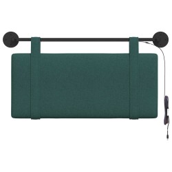 Tête de lit suspendue Avec lumière LED Vert foncé Tissu 633915633915