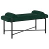 Banc capitonné à boutons avec coussins Vert foncé Velours 633916633916