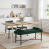 Banc capitonné à boutons avec coussins Vert foncé Velours 633916633916