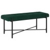 Banc capitonné à boutons avec coussins Vert foncé Velours 633916633916