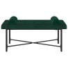 Banc capitonné à boutons avec coussins Vert foncé Velours 633916633916
