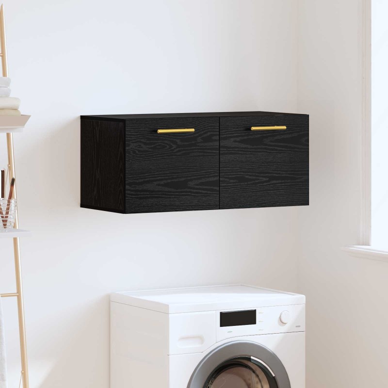 Meuble mural Chêne noir 80 x 36.5 x 35 cm Bois d'ingénierie 633920633920