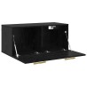Meuble mural Chêne noir 80 x 36.5 x 35 cm Bois d'ingénierie 633920633920