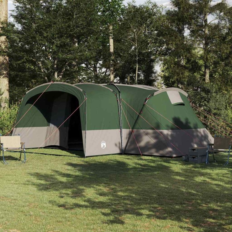 Tente familiale 12 personnes Vert et blanc 760 x 645 x 230 cm 633923633923