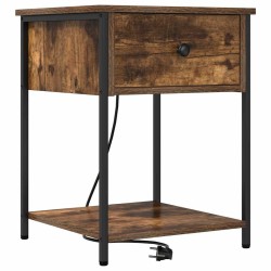 Cabinet de chevet Chêne fumé 42 x 41 x 56 cm Bois d'ingénierie 633927633927