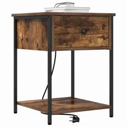Cabinet de chevet Chêne fumé 42 x 41 x 56 cm Bois d'ingénierie 633927633927