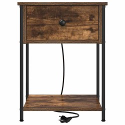 Cabinet de chevet Chêne fumé 42 x 41 x 56 cm Bois d'ingénierie 633927633927