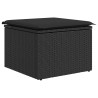 Salon de jardin 6 pcs avec coussins noir résine tressée 633929633929