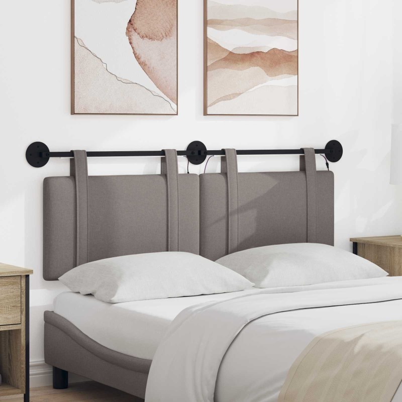 Tête de lit suspendue Avec lumière LED Taupe Tissu 633933633933