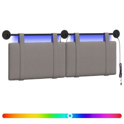 Tête de lit suspendue Avec lumière LED Taupe Tissu 633933633933