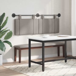 Tête de lit suspendue Avec lumière LED Taupe Tissu 633933633933