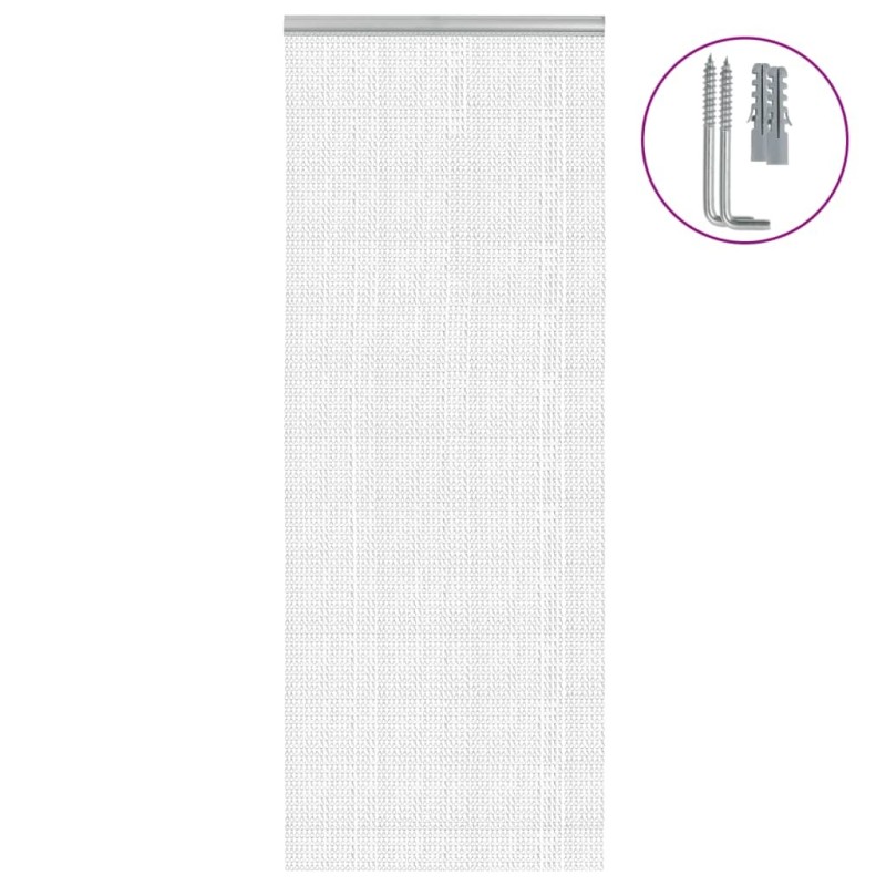 Moustiquaire de porte à chaîne 80x201 cm aluminium 633941633941