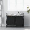 Panier à linge 2 compartiments avec étagère Gris Sonoma 633946633946
