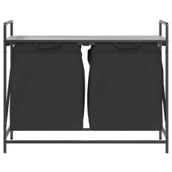 Panier à linge 2 compartiments avec étagère Gris Sonoma 633946633946