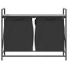 Panier à linge 2 compartiments avec étagère Gris Sonoma 633946633946