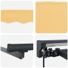 Auvent rétractable manuel Sable 4,5 × 3,5 m 633947633947