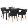 Ensemble de salle à manger pour jardin 5 pcs Noir polyrotin 633948633948