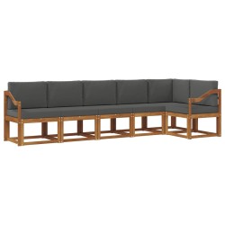 Ensemble de canapés d'extérieur 6 pcs Naturel et Anthracite 633952633952