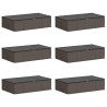 Boîte de rangement avec fenêtre transparente 6 pcs Gris 633954633954