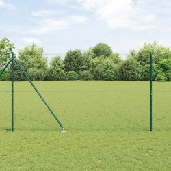 Clôture hexagonale avec poteau 25 x 1,5 m Vert Maille 633964633964