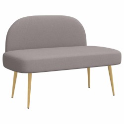 Banc rembourré avec dossier Taupe 110 x 60 x 76 cm Polyester 633965633965