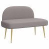 Banc rembourré avec dossier Taupe 110 x 60 x 76 cm Polyester 633965633965
